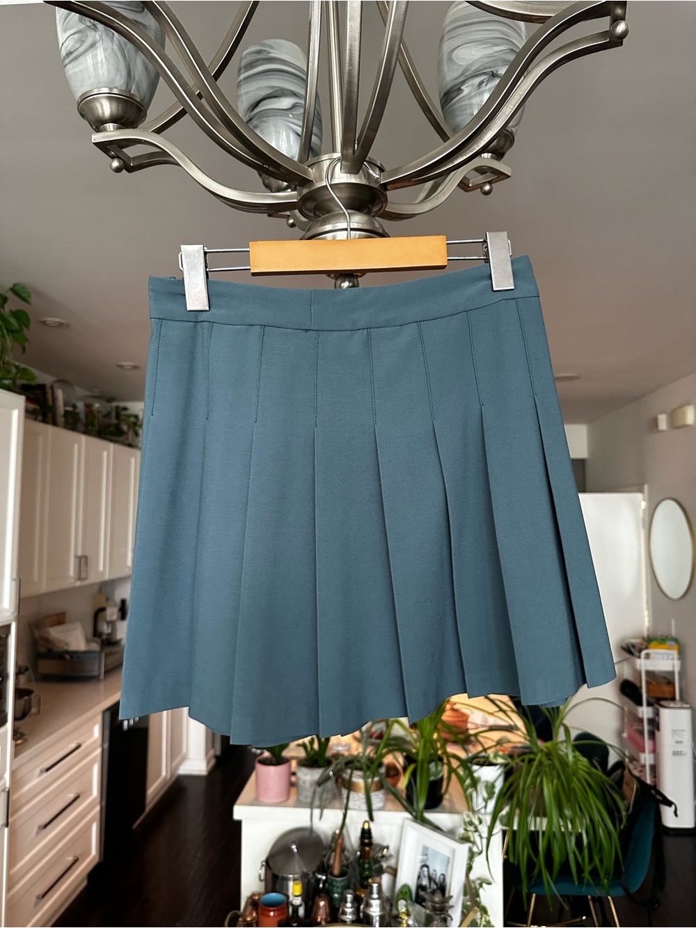 Artizia Sunday Best olive Mini Skirt in Smokey Blue - pleated mini skirt - Picture 2 of 4